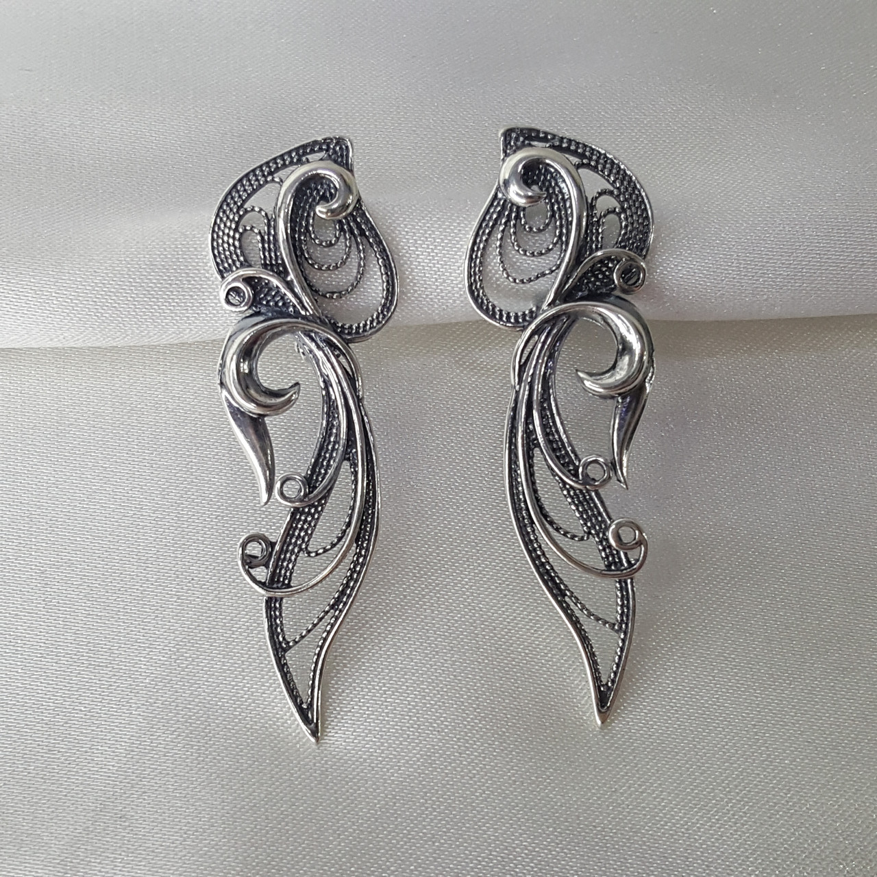 Серьги из серебра КРАСНАЯ ПРЕСНЯ 33012078 с английским замком