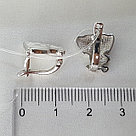 Серьги из серебра с эмалью SOKOLOV 94024213 покрыто  родием с английским замком, фото 3