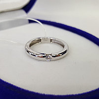 Помолвочное кольцо из серебра с фианитом SOKOLOV 94011254 покрыто родием