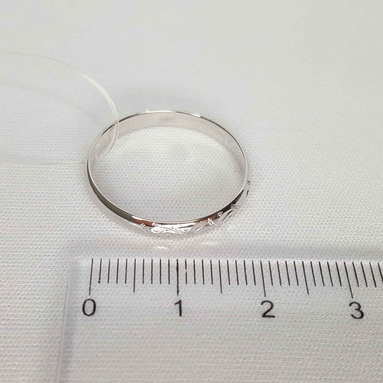Обручальное кольцо из серебра с гравировкой SOKOLOV 94110015 покрыто родием - фото 3 - id-p72766897