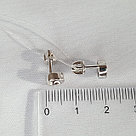 Серьги из серебра с бриллиантами SOKOLOV 87020067 покрыто  родием с французким замком, фото 3