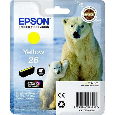 Картридж Epson C13T26144010, Yelow, XP600/605/700/800, 4.5 мл.