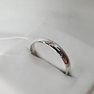 Серебряное кольцо  Бриллиант Aquamarine 060143.5 покрыто  родием, фото 2