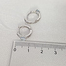 Серьги из серебра с топазами и фианитами SOKOLOV 92022416 покрыто  родием,замок-булавка, фото 4