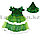 Костюм детский карнавальный Елочка с шапочкой зеленый с меховой оторочкой, фото 5