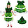 Костюм детский карнавальный Елочка с шапочкой зеленый с меховой оторочкой, фото 2
