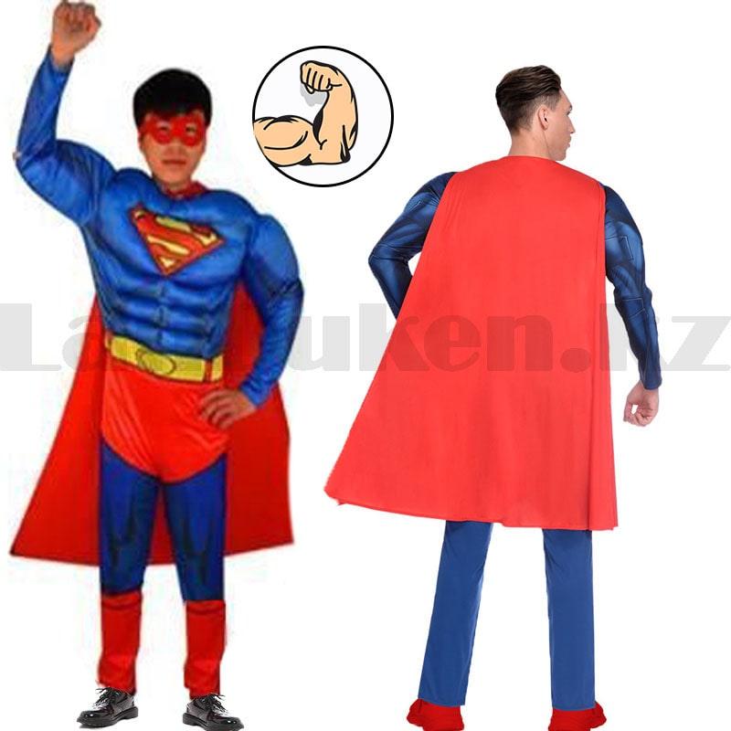 Костюм Супермена Superman взрослый сине красный