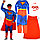 Костюм Супермена Superman взрослый сине красный, фото 2