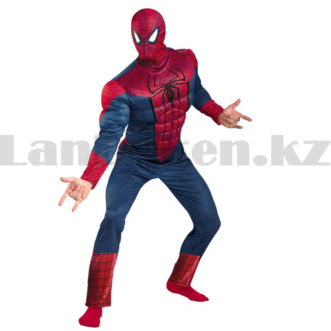 Костюм Человек Паук Spider Man взрослый красно-синий - фото 3 - id-p96687494