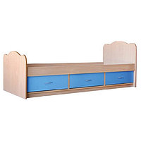 Кровать «Анюта 2», 800 × 2000 мм, цвет бук/синий