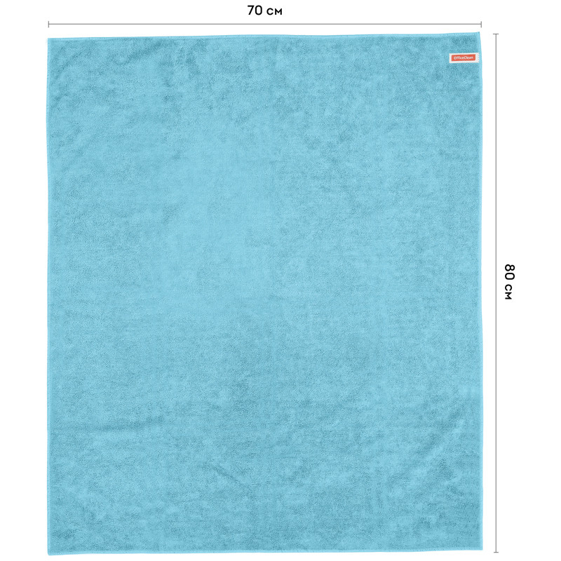 Тряпка для мытья пола OfficeClean "Премиум", голубая, микрофибра, 70*80см, индивид. упаковка - фото 2 - id-p96708112