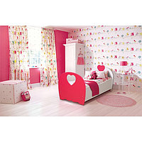 Кровать детская «Сердце», 800 × 1900 мм, цвет белый/красный