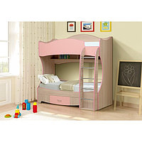 Кровать детская «Юниор-7», 1942 × 1016 × 1935 мм, цвет ясень шимо светлый/светло-розовый