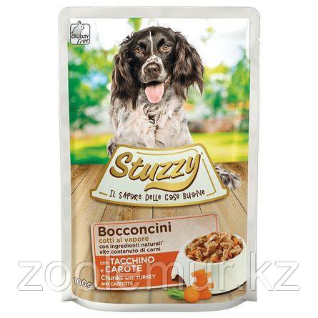Stuzzy BOCCONCINI DOG для взрослых собак с индейкой и морковью в соусе
