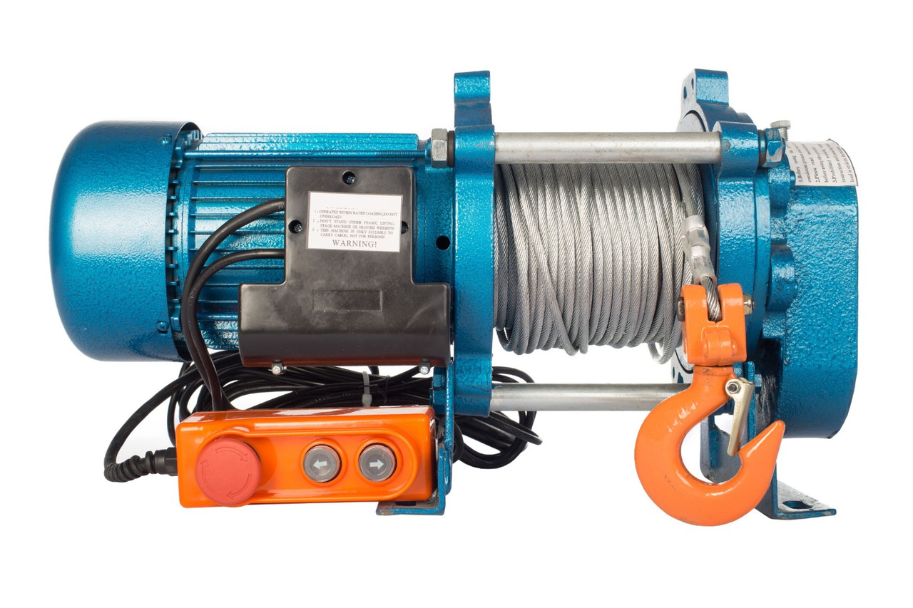 Лебедка электрическая TOR ЛЭК-1000 E21 (KCD) 1000 кг 380 В с канатом 100 м - фото 1 - id-p56117338