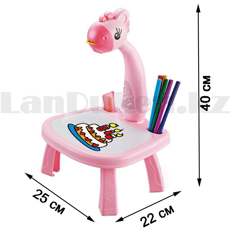 Набор для детского творчества столик для рисования с проектором слайдерами многоразовым столиком Жираф 6588 - фото 2 - id-p96720426