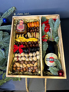 Новогодняя подарочная коробка с Prosecco