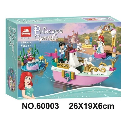 Lari Princess Cynthia 60003 Конструктор Свадьба русалочки Ариэль, 519 дет. (Аналог LEGO 43191)