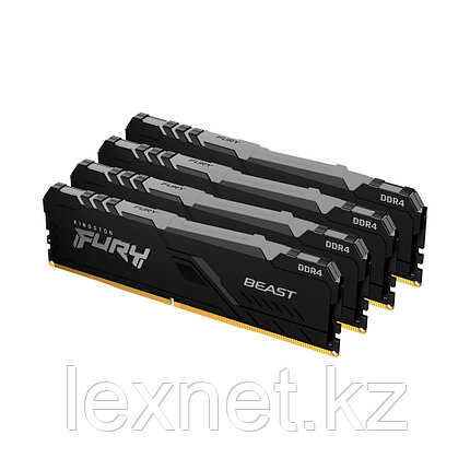 Комплект модулей памяти Kingston FURY Beast RGB KF432C16BBAK4/32 DDR4 32GB (Kit 4x8GB) 3200MHz, фото 2