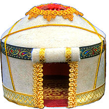 Национальный сувенир из Казахстана "Юрты"