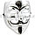 Карнавальная маска Гая Фокса серебряная, фото 9