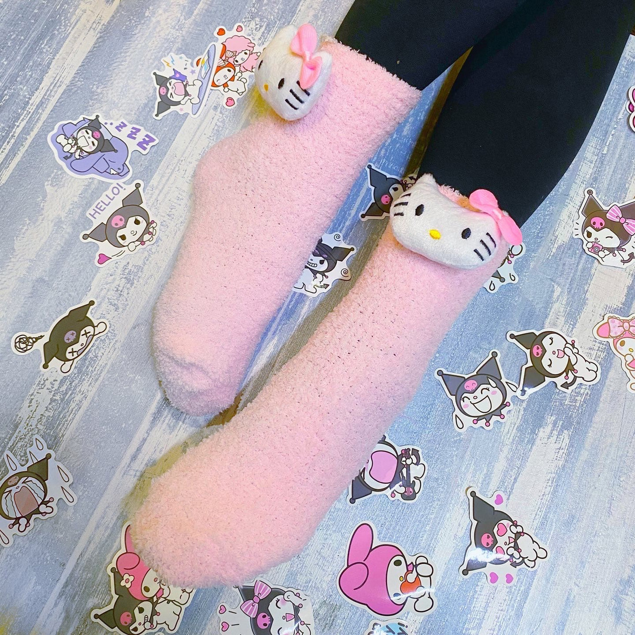 Милые махровые носочки с Hello Kitty - фото 1 - id-p96721071