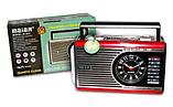 Радиоприемник - MP3-плеер в стиле ретро Meier M-U41 с фонариком и часами (Красный), фото 2
