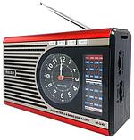 Радиоприемник - MP3-плеер в стиле ретро Meier M-U41 с фонариком и часами (Красный), фото 3