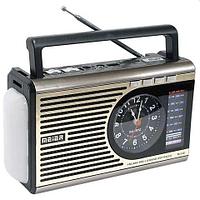 Радиоприемник - MP3-плеер в стиле ретро Meier M-U41 с фонариком и часами (Серебряный)