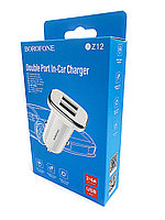 Авто зарядка USB Borofone BZ12, 2x USB Fast Charge 2.4a