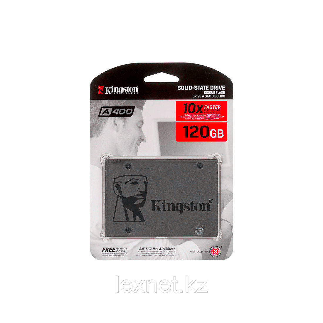 Твердотельный накопитель SSD Kingston SA400S37/120G SATA 7мм - фото 1 - id-p96733419