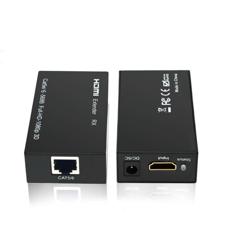 Extender HDMI удлинитель cat5/6 до 60м по RJ45 - фото 1 - id-p96735101