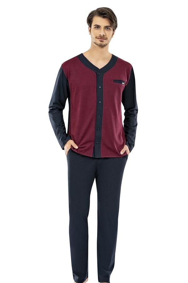 Пижама мужская XL/50-52, Бордовый - фото 1 - id-p86398532