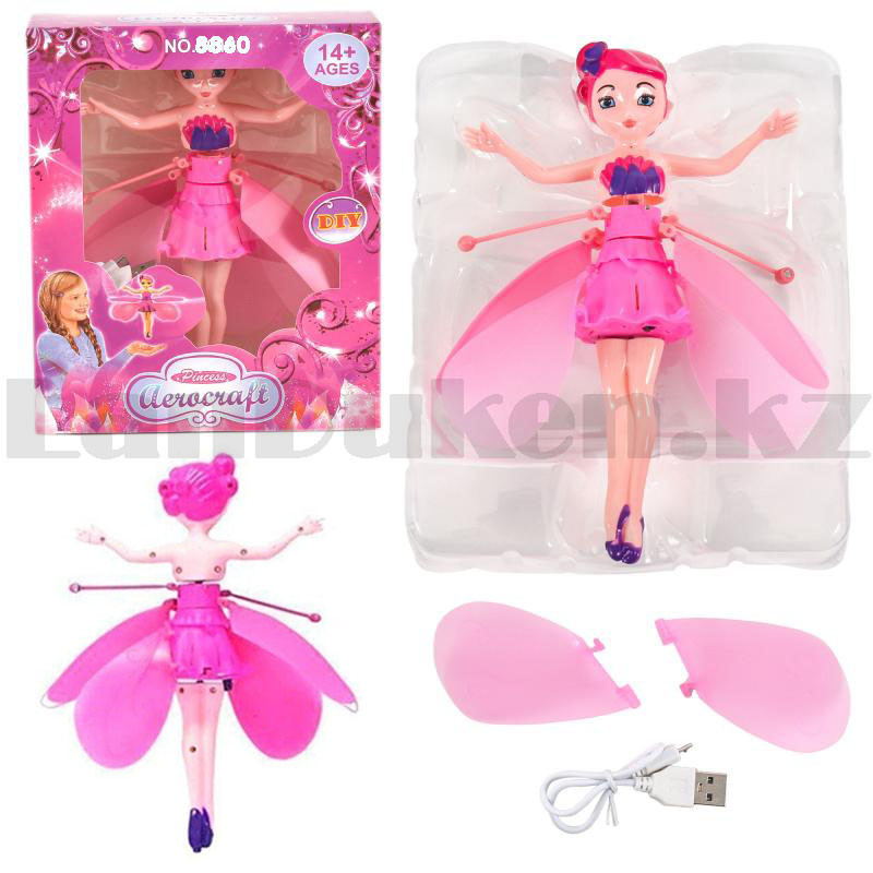 Летающая фея кукла со световыми эффектами Pincess 8860 розовая - фото 3 - id-p96740692