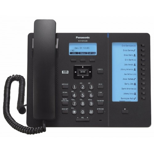 Проводной SIP-телефон Panasonic KX-HDV230RUB, черный - фото 2 - id-p96747082