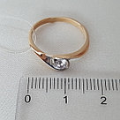 Серебряное помолвочное кольцо Aquamarine 66106.6 позолота, фото 3