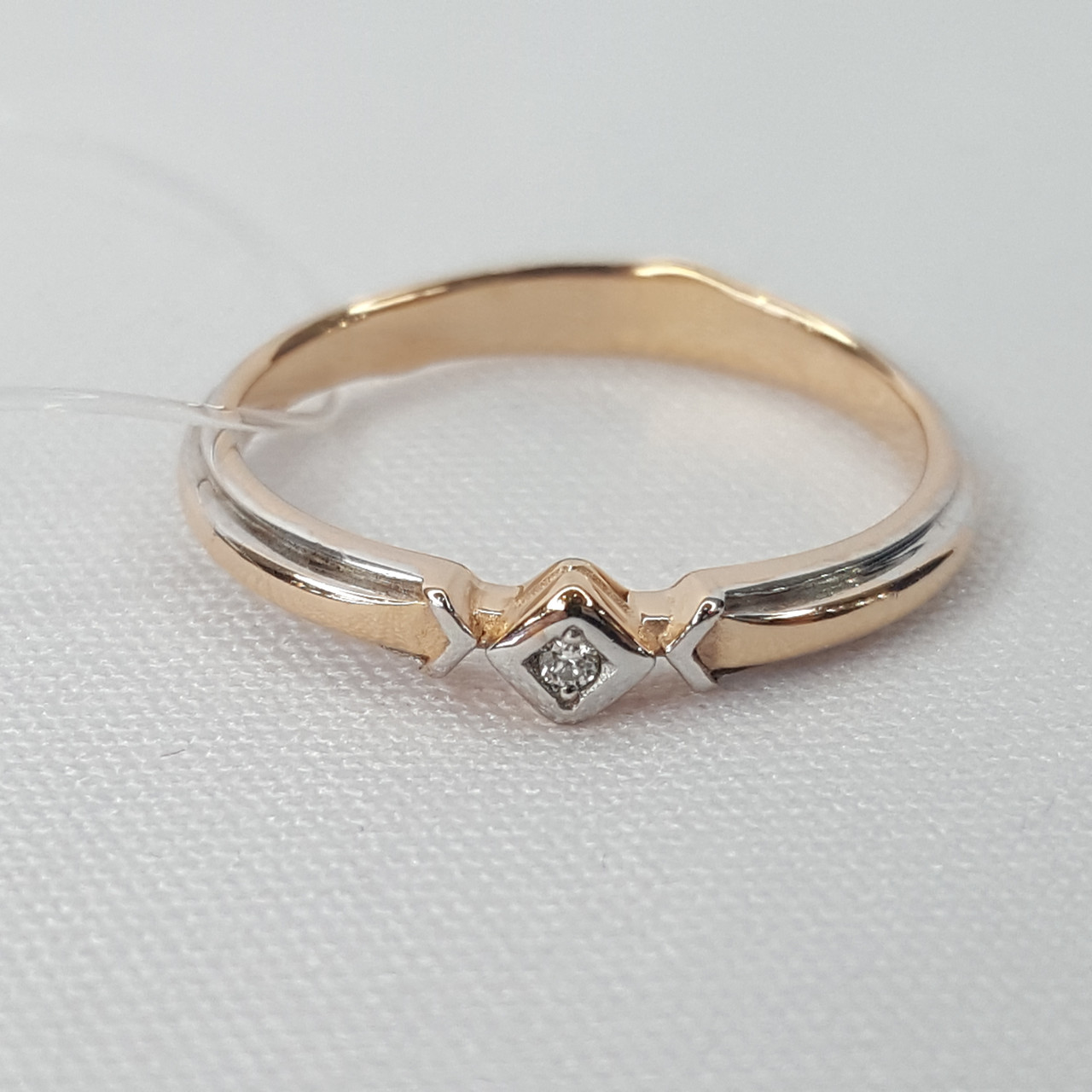 Серебряное кольцо  Бриллиант Aquamarine 060108.6 позолота