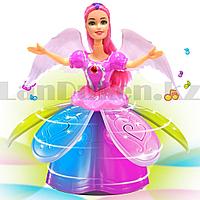 Музыкальная танцующая игрушка принцесса с подсветкой с розовыми волосами