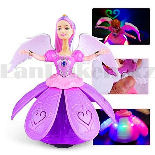Музыкальная танцующая игрушка принцесса с подсветкой с розовыми волосами - фото 6 - id-p96748406