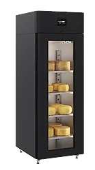 Шкаф холодильный POLAIR CS107- Cheese (black) (со стеклянной дверью)