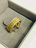 Кольцо с цирконом / жёлтое золото- 18 размер, фото 2