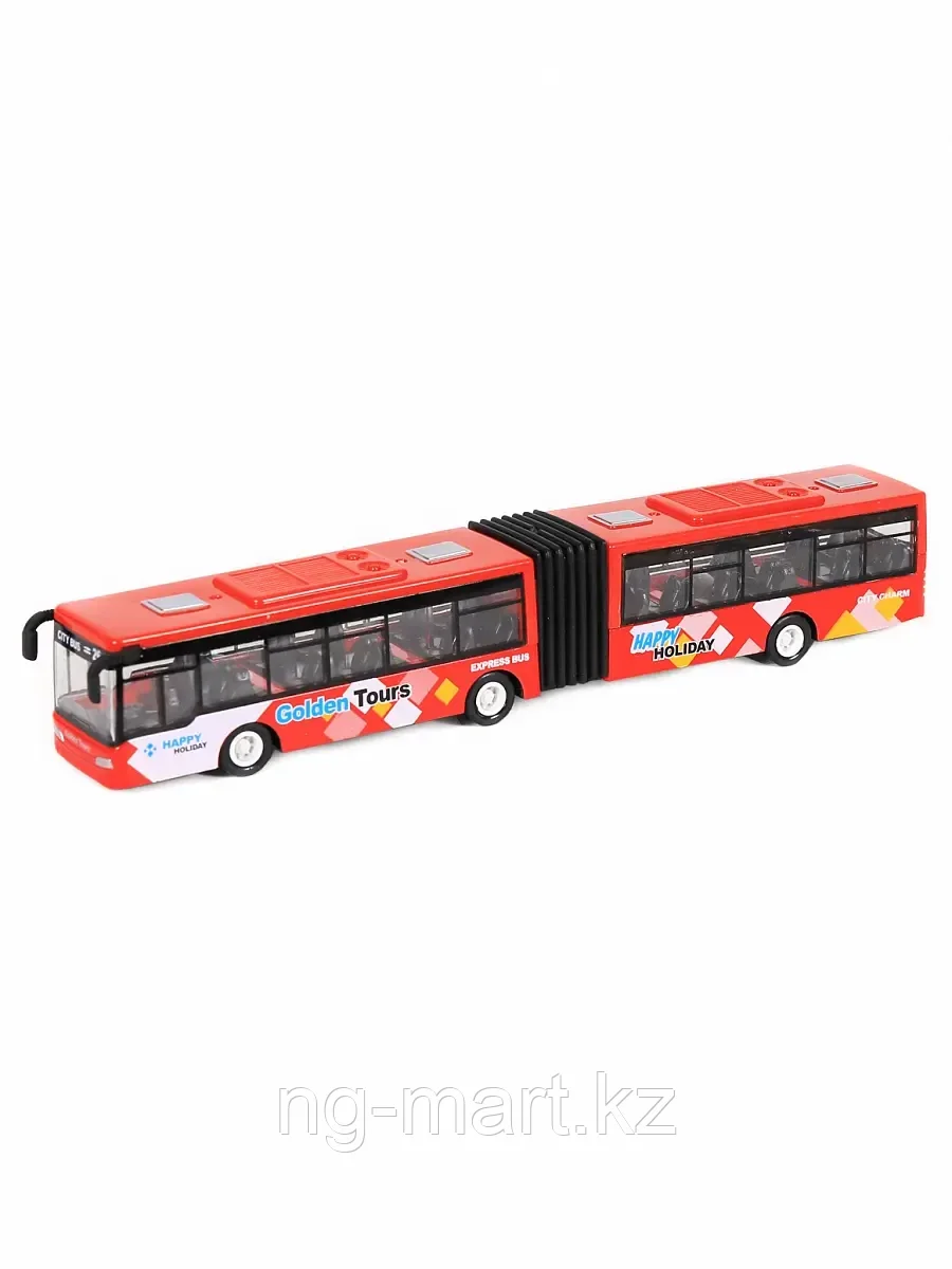Модель автобуса с гармошкой 22см инерция 632-29 - фото 1 - id-p96758156