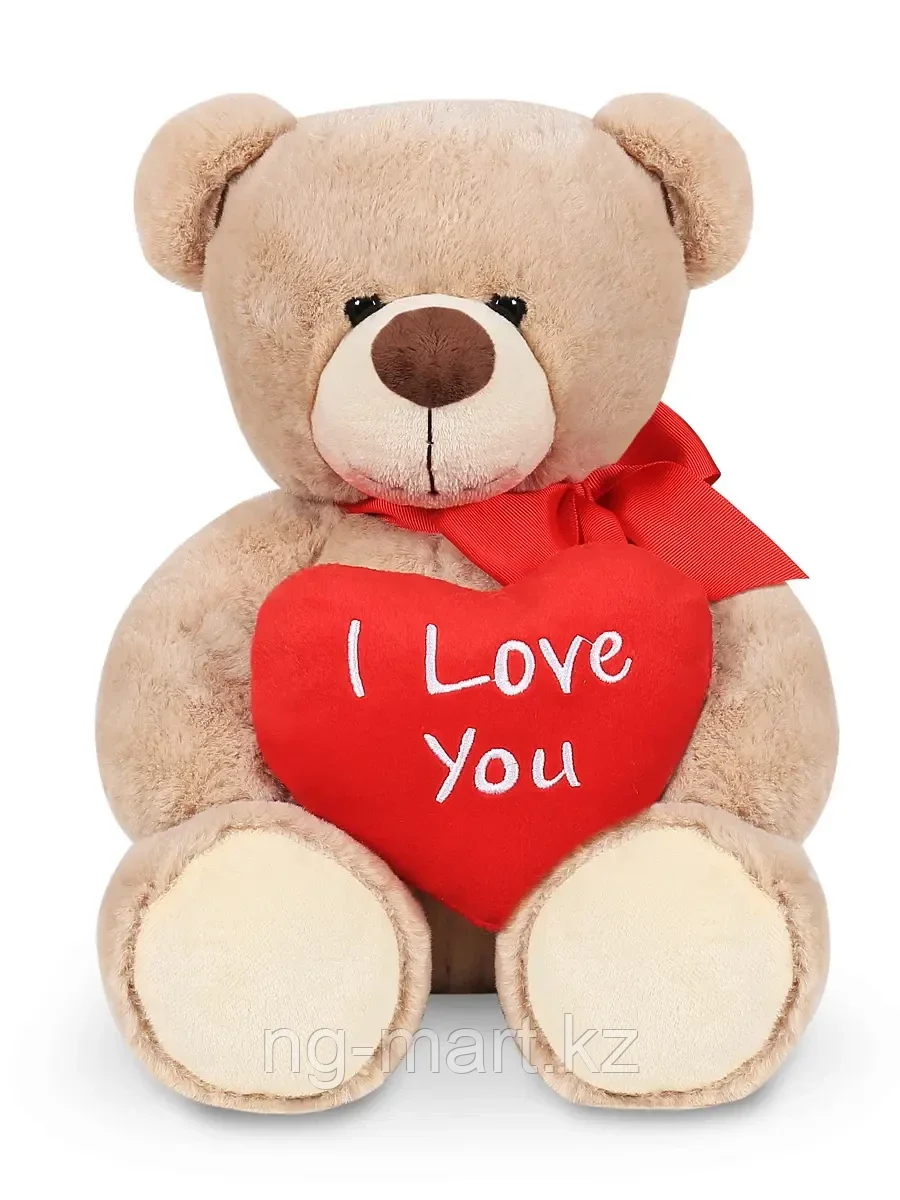 Мягкая игрушка Медведь Валентин светло-коричневый 30 см GT-12179A-1 ТМ Коробейники