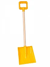 Лопата детская желтая с деревянной ручкой 70 см желтый