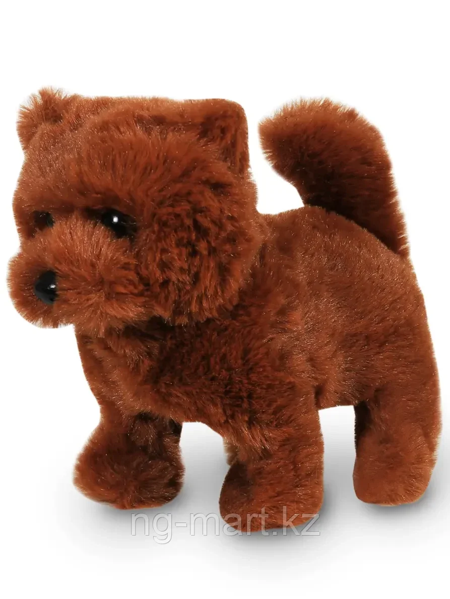 Мягкая игрушка Собака чау-чау коричневая механическая 16 см 2704-8-1
