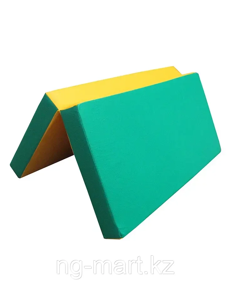 Мат 100 x 100 x10 раскладывающийся светло зеленый-желтый - фото 1 - id-p96756522