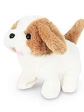 Мягкая игрушка Собака Каспер бело-светло-коричневая механическая 17 см 106-1 ТМ Коробейники