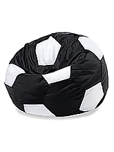 Мягкое Кресло-мешок "Футбольный мяч" Оксфорд XL 90 см черный и белый 4627159400107