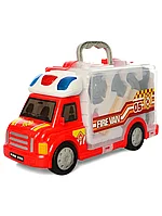 Набор пожарного в машине-кейсе с светом и звуком 661-175