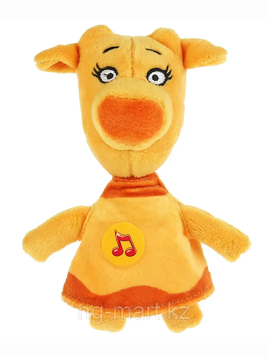 Мягкая игрушка Оранжевая корова Зо музыкальная 18 см V92729-18 Мульти Пульти